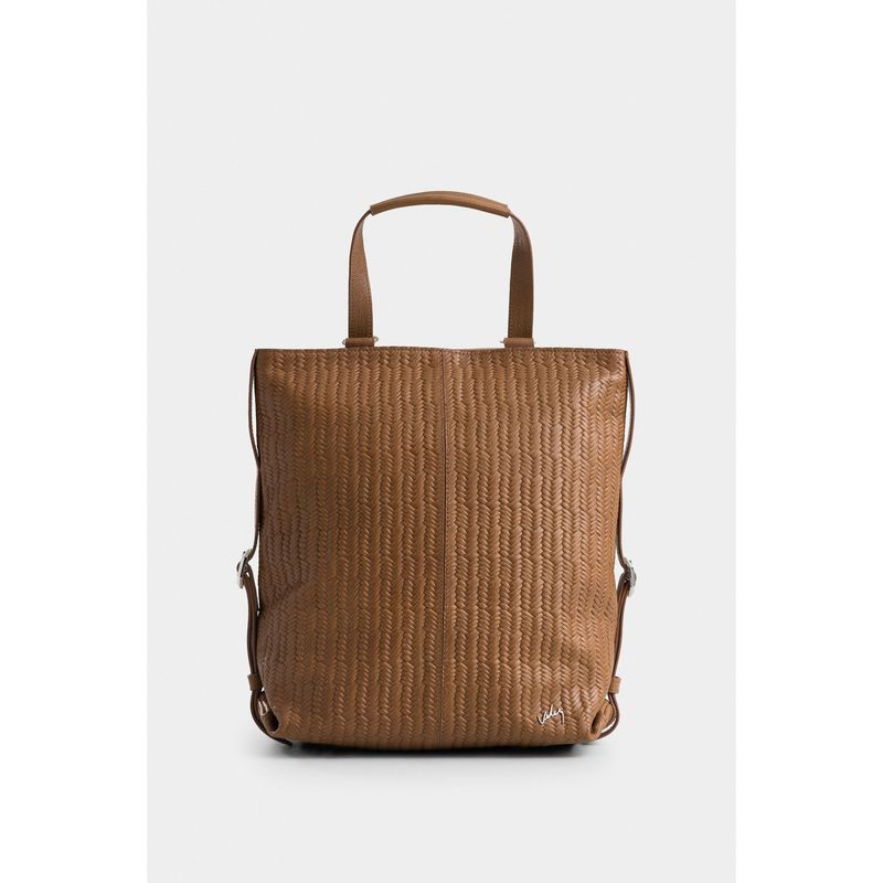 VELEZ - Vélez Mochila Calafate Cuero Mujer Grabado Canasta Rosado