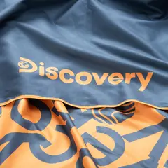 DISCOVERY - Toalla Microfibra grande Naranjo - Gris 90 x 200