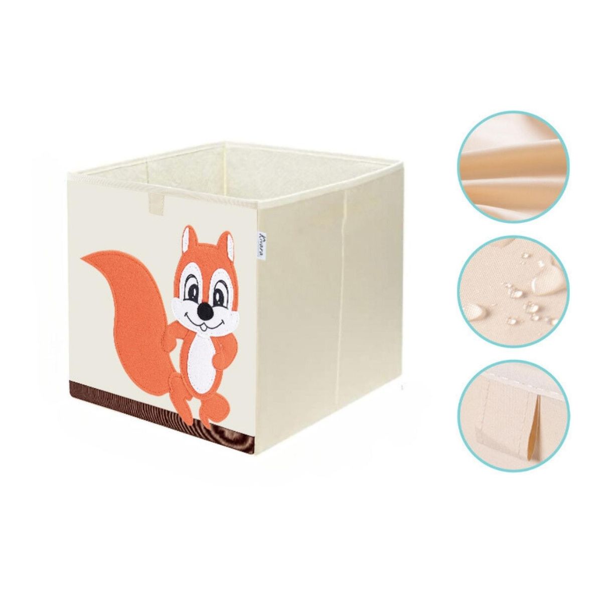 KIVARA - Caja Organizador Juguetes Ropa Infantil Kivara Ardilla