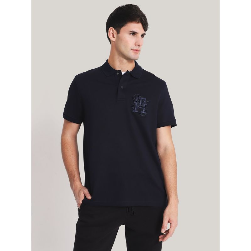 TOMMY HILFIGER - POLO REGULAR FIT CON LOGO MONOGRAM AZUL TOMMY HILFIGER