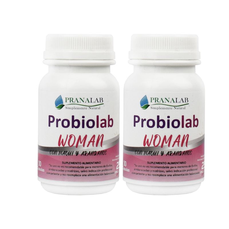 PRANALAB - Probióticos Probiolab Woman con Maqui y Arándanos 30 Cápsulas 25 Billones
