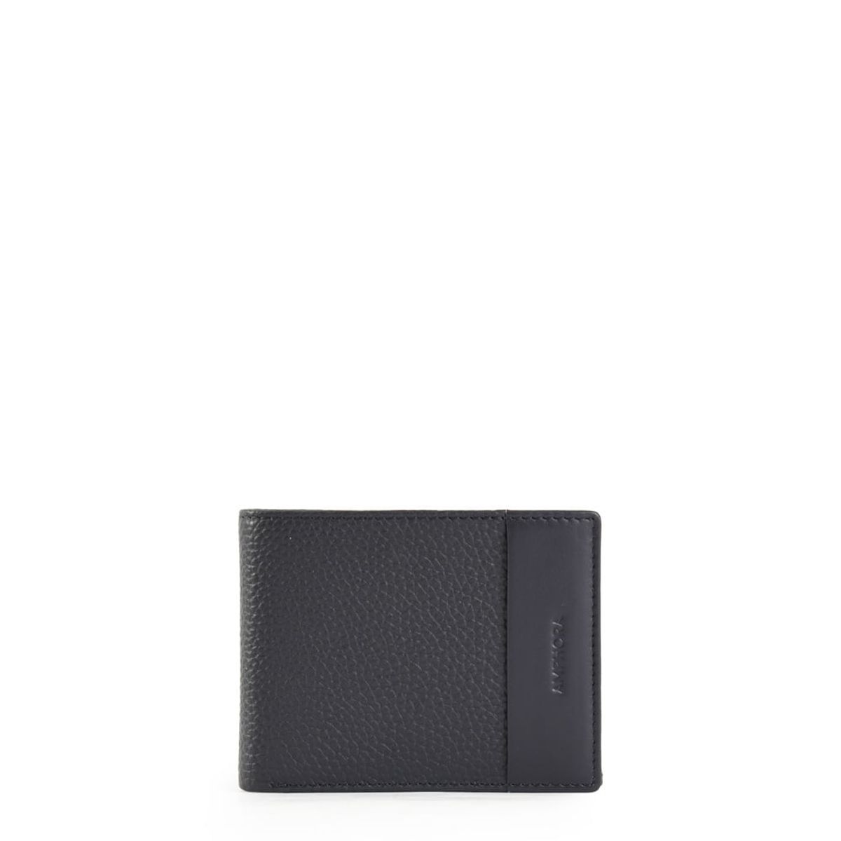 AMPHORA - Billetera bautista cuero con bolsillo interior mediana azul oscuro