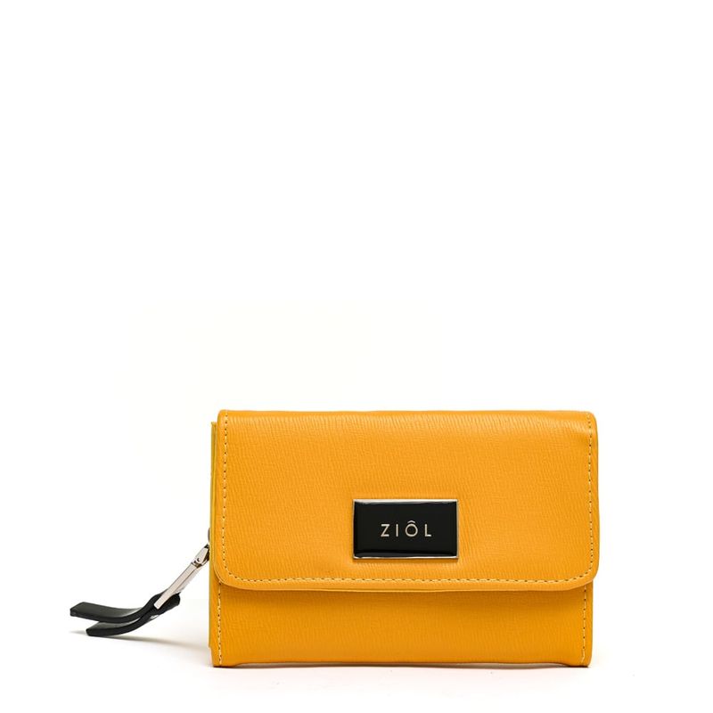 ZIOL - Billetera cierre exterior mediana fraila amarillo