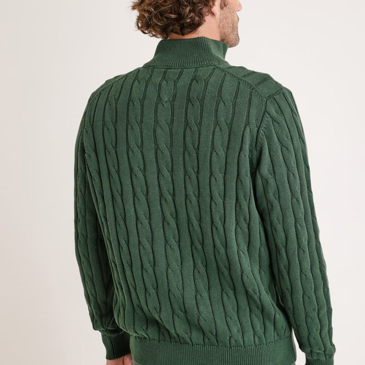 TRIAL - Sweater Hombre Pier Trenzado Verde