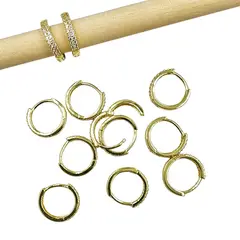 GENERICO - Set De 6 Pares De Bases De Aros Con Baño De Oro Modelos 8