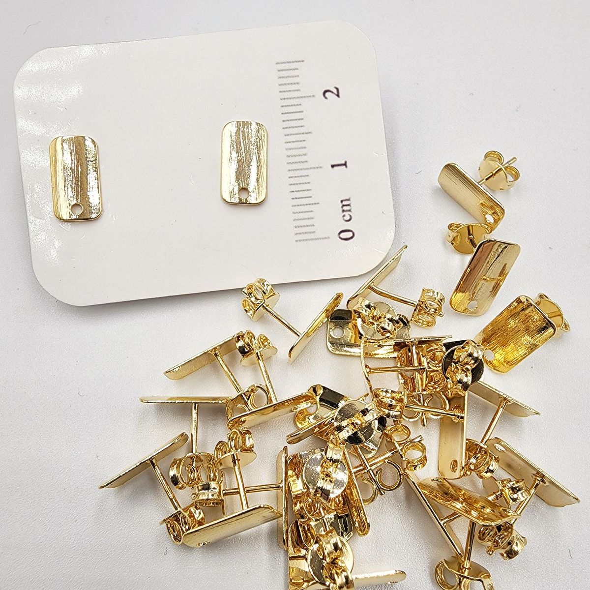 GENERICO - Set De 12 Pares De Bases De Aros Con Baño De Oro Modelos 4 - Dorado