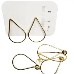 GENERICO - Set De 6 Pares De Bases De Aros Con Baño De Oro Modelos 8