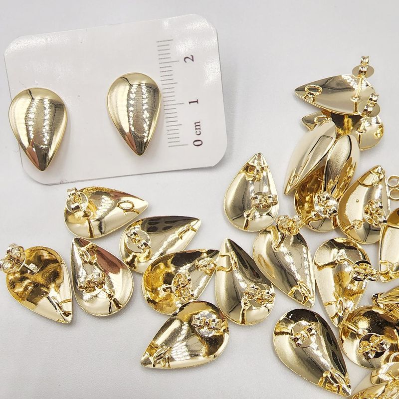 GENERICO - Set De 6 Pares De Bases De Aros Con Baño De Oro Modelos 3 - Dorado