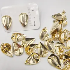 GENERICO - Set De 6 Pares De Bases De Aros Con Baño De Oro Modelos 3 - Dorado
