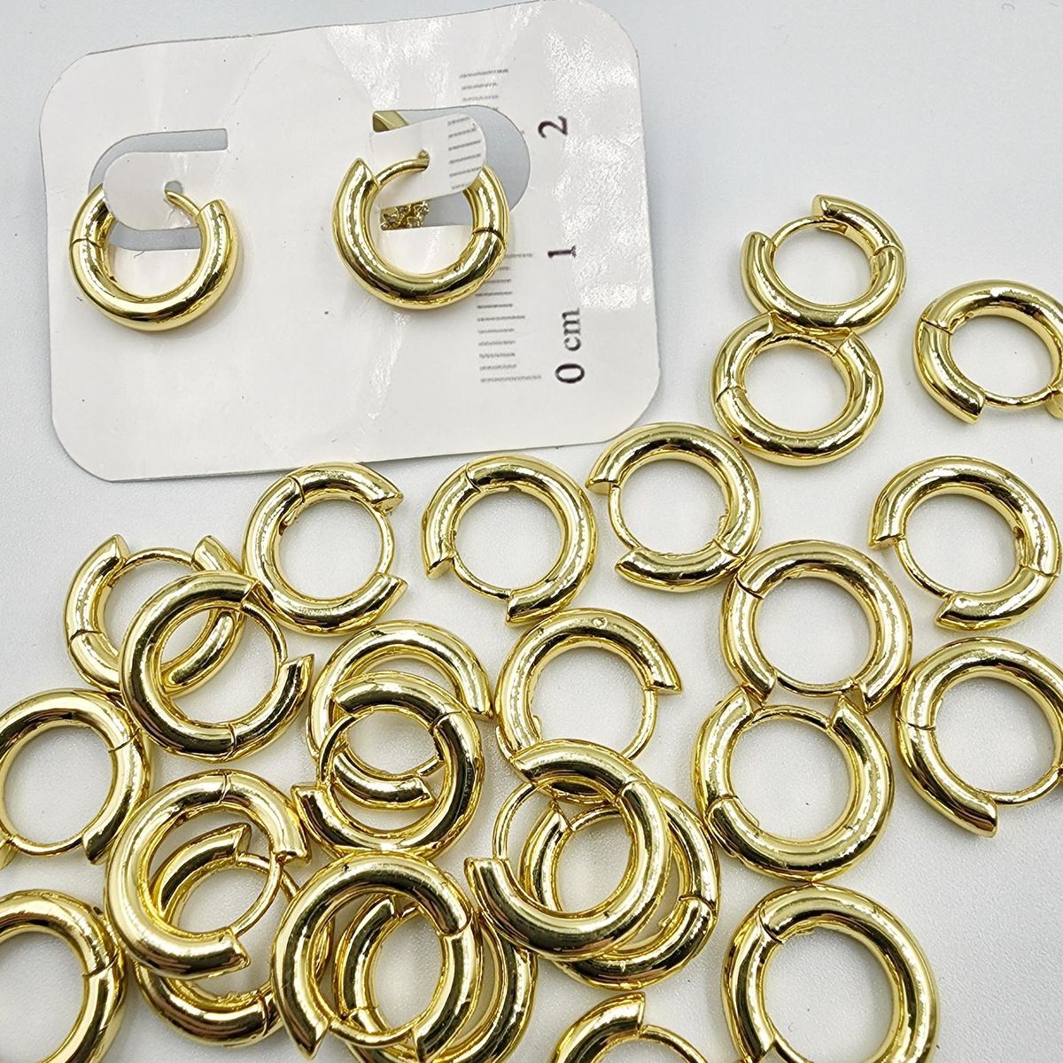 GENERICO - Set De 6 Pares De Bases De Aros Con Baño De Oro Modelos 3 - Dorado