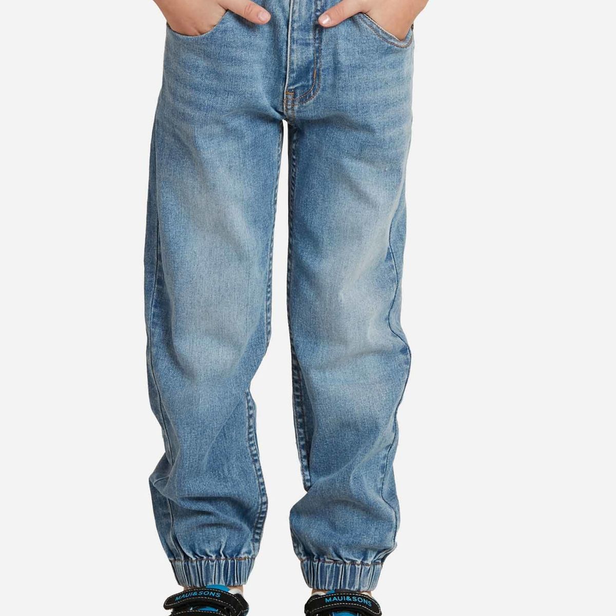 MAUI AND SONS - Pantalon Jogger Kids Light Denim Niño Celeste Maui And Sons