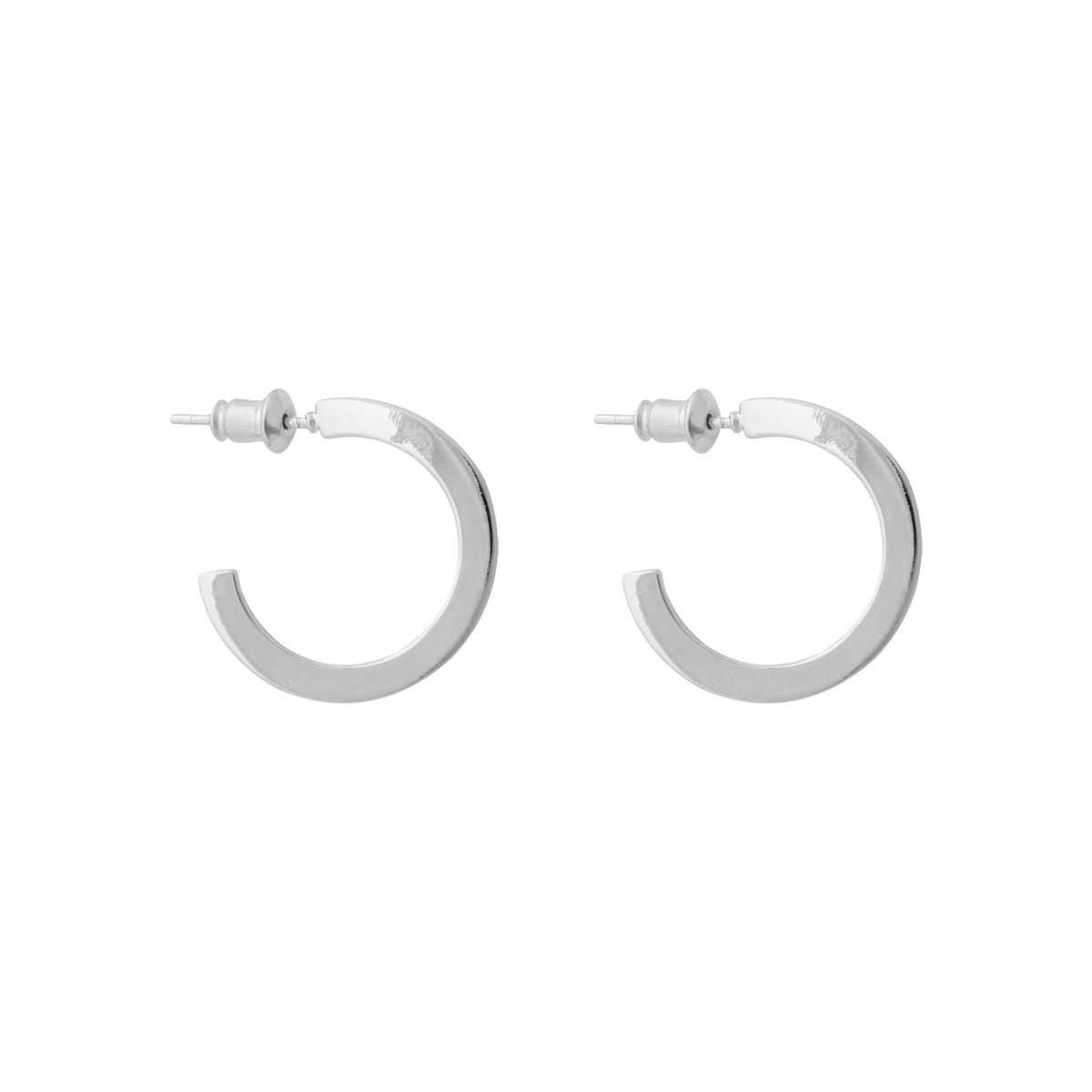 BOAZ JOYAS - ARGOLLAS AILA 20MM BAÑADAS EN ORO BLANCO