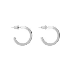 BOAZ JOYAS - ARGOLLAS AILA 20MM BAÑADAS EN ORO BLANCO