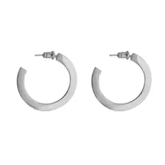 BOAZ JOYAS - ARGOLLAS AILA 30MM BAÑADAS EN ORO BLANCO