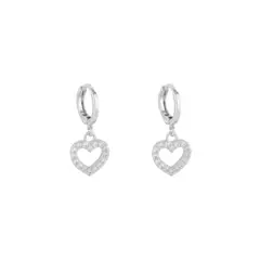 BOAZ JOYAS - ARGOLLAS AMOR BAÑADAS EN ORO BLANCO