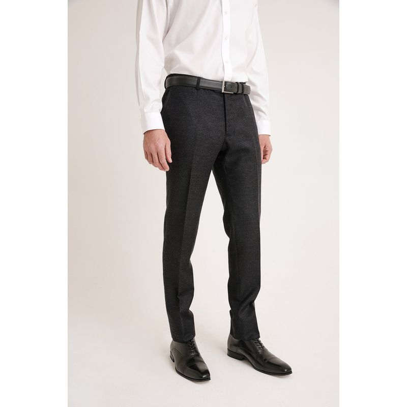 TRIAL - Pantalón hombre formal franela marengo