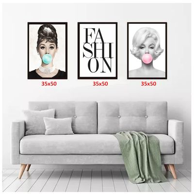 Imagen 2 del producto Cuadros Decorativos Fashion Pack X 3 Uds 35x50 Cm C/u