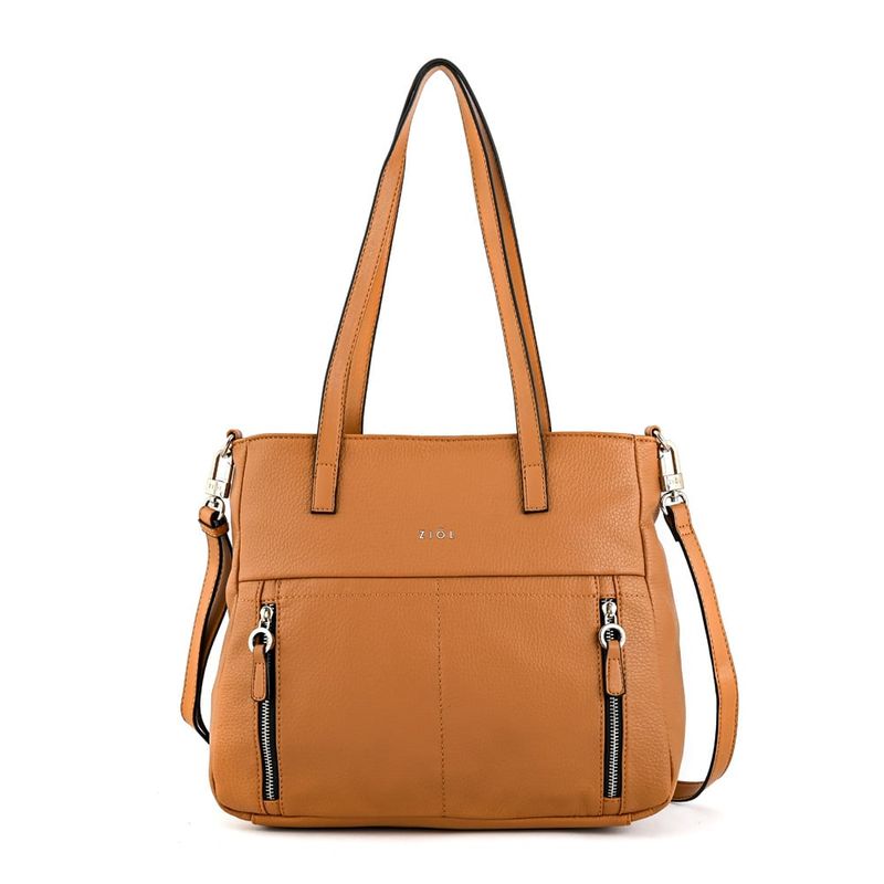 ZIOL - Cartera dos asas tres divisiones mediana willow camel