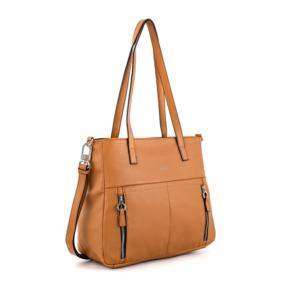 ZIOL - Cartera tote tres divisiones willow mediana camel