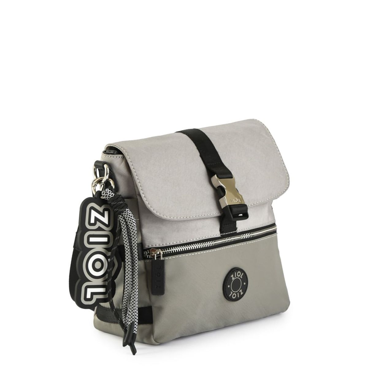 ZIOL - Cartera bandolera con tapa mediana tavira gris