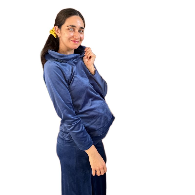 MADREMIA - Poleron Maternal Lactancia Manu Velvet Madremía