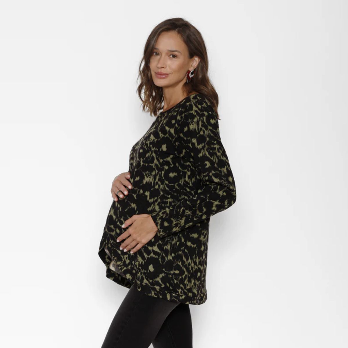 NALA - Polerón Maternal Capas Manchas Khaki Nala Maternity