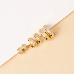 BOAZ JOYAS - ARGOLLAS ARIA 9MM BAÑADAS EN ORO