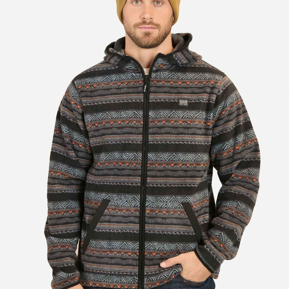 MAUI AND SONS - Poleron Micropolar Camely Multicolor Hombre Maui And Sons