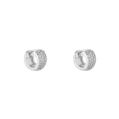 BOAZ JOYAS - ARGOLLAS ARIA 9MM BAÑADAS EN ORO BLANCO