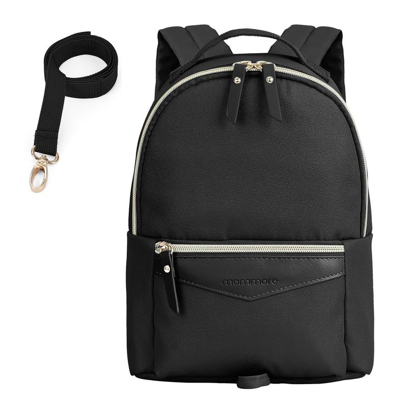 MOMMORE - Mommore Mochila Lacy para Niños con Correa de Seguridad Negro