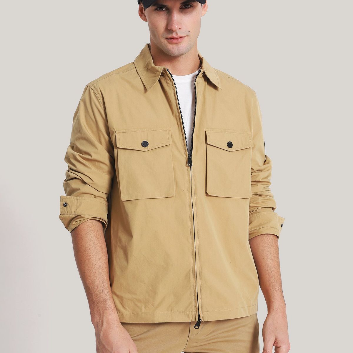 CALVIN KLEIN - Chaqueta Recycled Light Café Calvin Klein