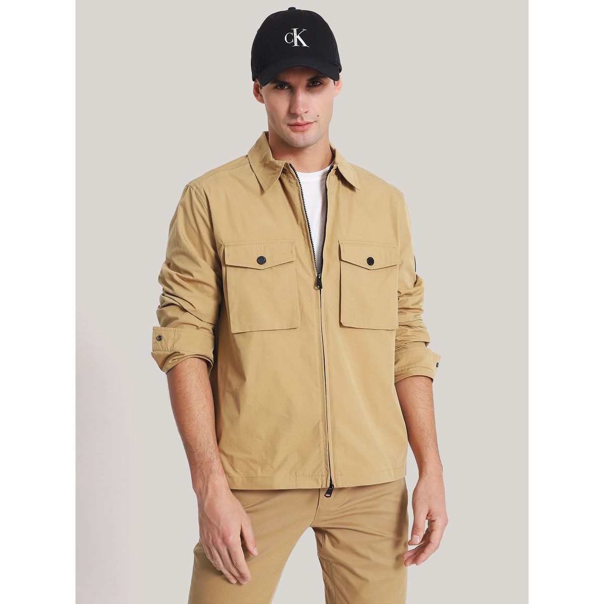 CALVIN KLEIN - Chaqueta Recycled Light Café Calvin Klein