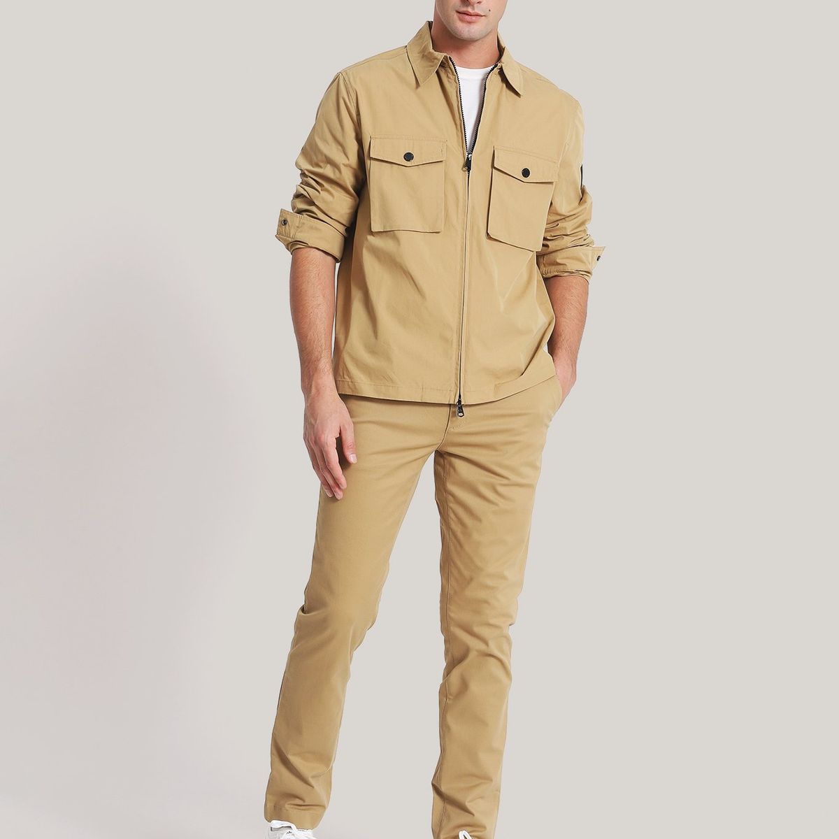 CALVIN KLEIN - Chaqueta Recycled Light Café Calvin Klein