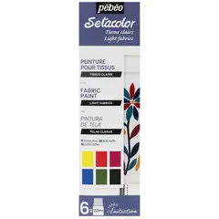 PEBEO - Pintura para Telas Claras Setacolor Set 6 x 20ml