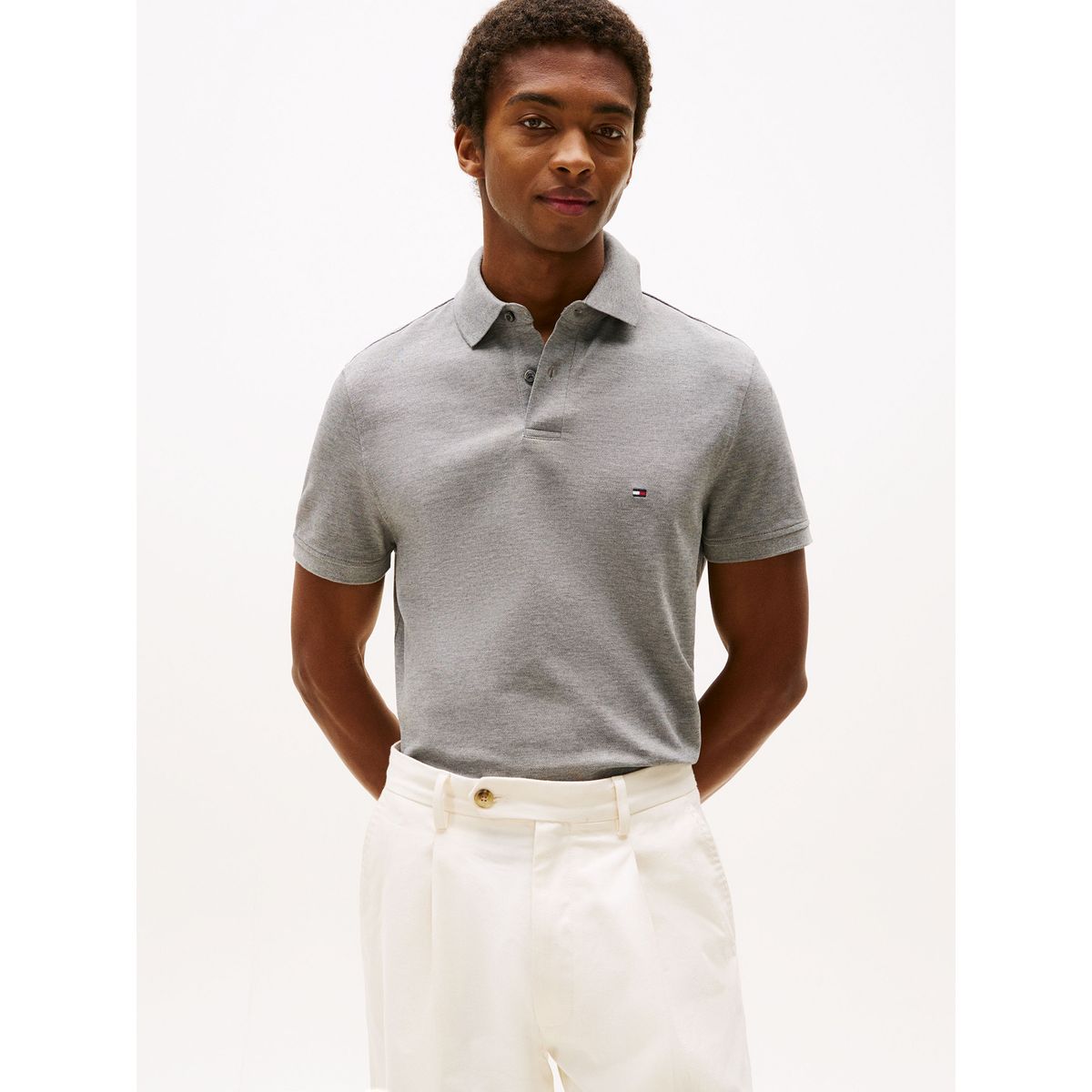 TOMMY HILFIGER - Polo Im 1985 Regular Fit Gris Tommy Hilfiger