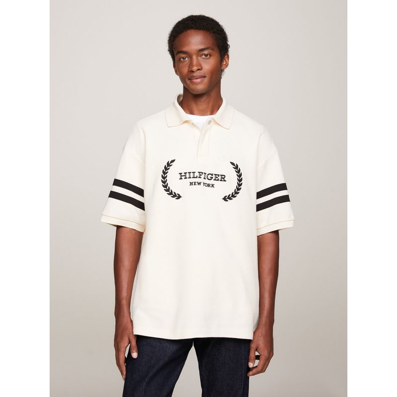 TOMMY HILFIGER - POLO LOGO MONOTYPE BLANCO TOMMY HILFIGER