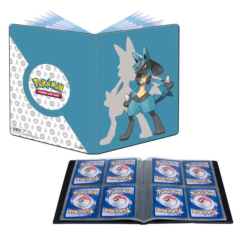 ULTRA PRO - UP PORTAFOLIO DE 4 BOLSILLOS CARTAS DE POKEMON - LUCARIO