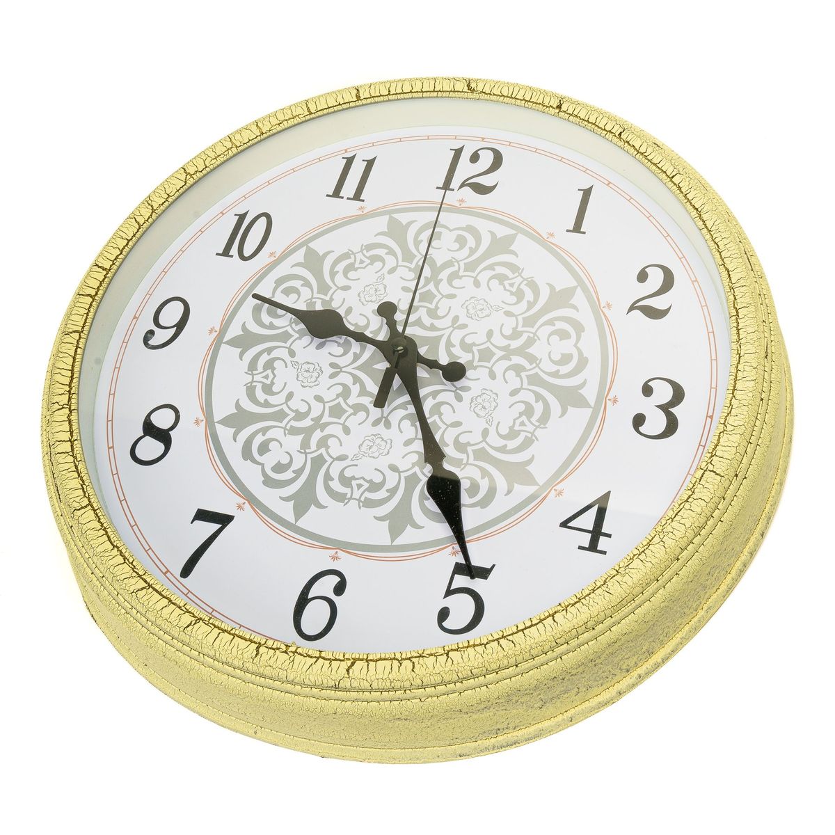 CHINITOWN - Reloj de Pared Textura Craquelada Amarillo Chinitown