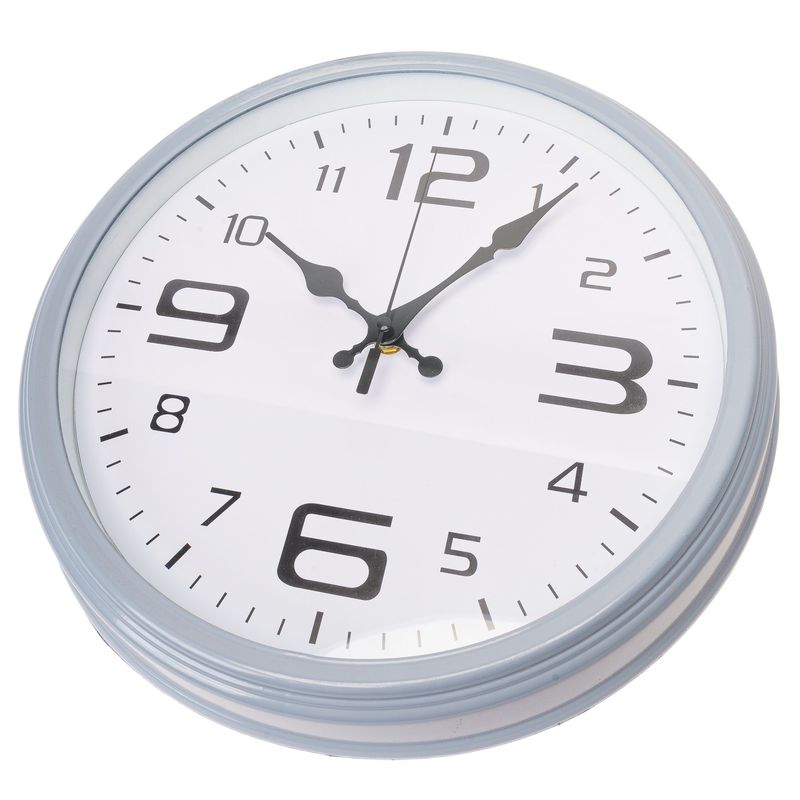 CHINITOWN - Reloj de Pared Liso Gris Negro Chinitown