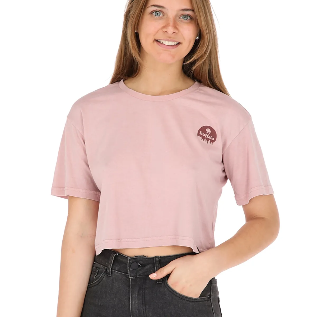 BUFFALO CHILE - Polera Manga Corta Rosado Mujer