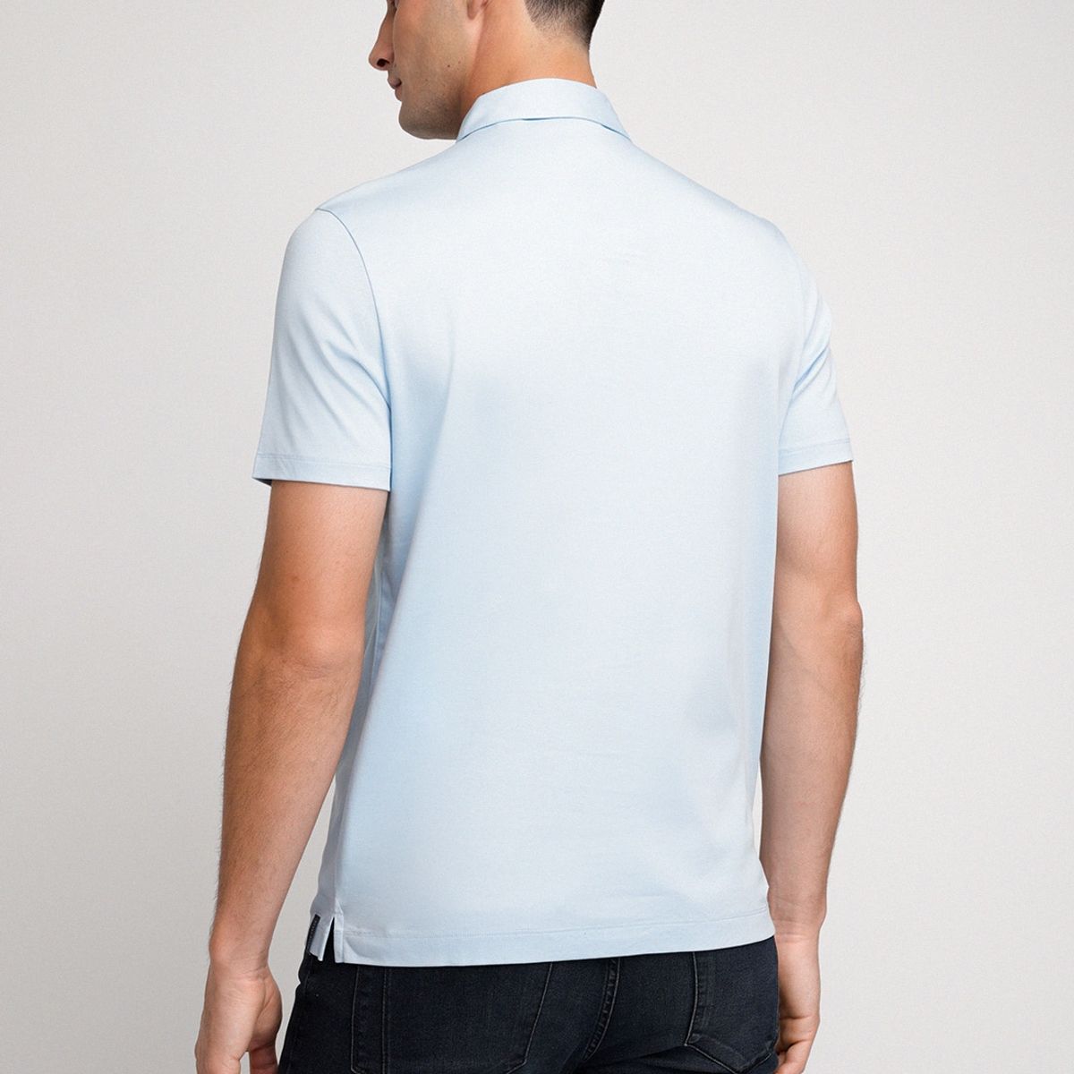 PERRY ELLIS - Polera Hombre Polo Lisa Celeste Perry Ellis