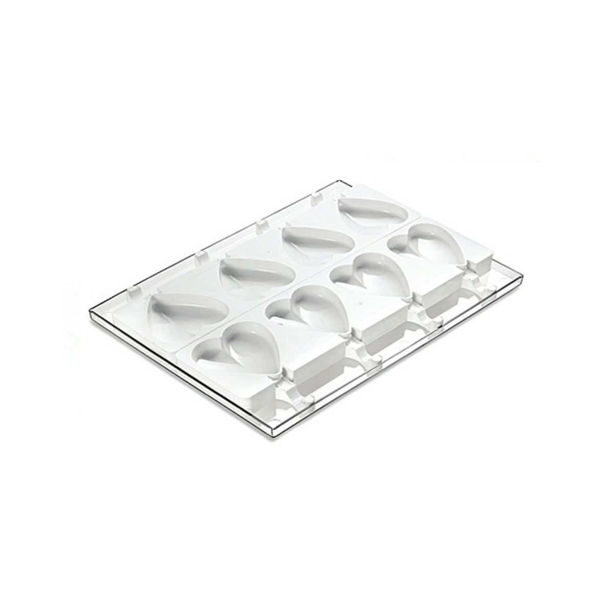 IMAHE - Set De 2 Moldes De Silicona Para Helado De Corazon IMAHE