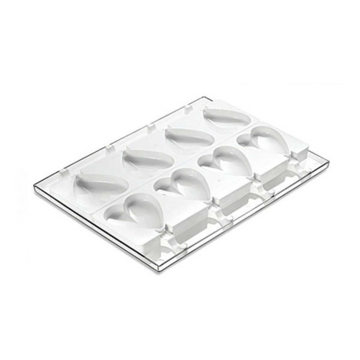 IMAHE - Set De 2 Moldes De Silicona Para Helado De Corazon IMAHE