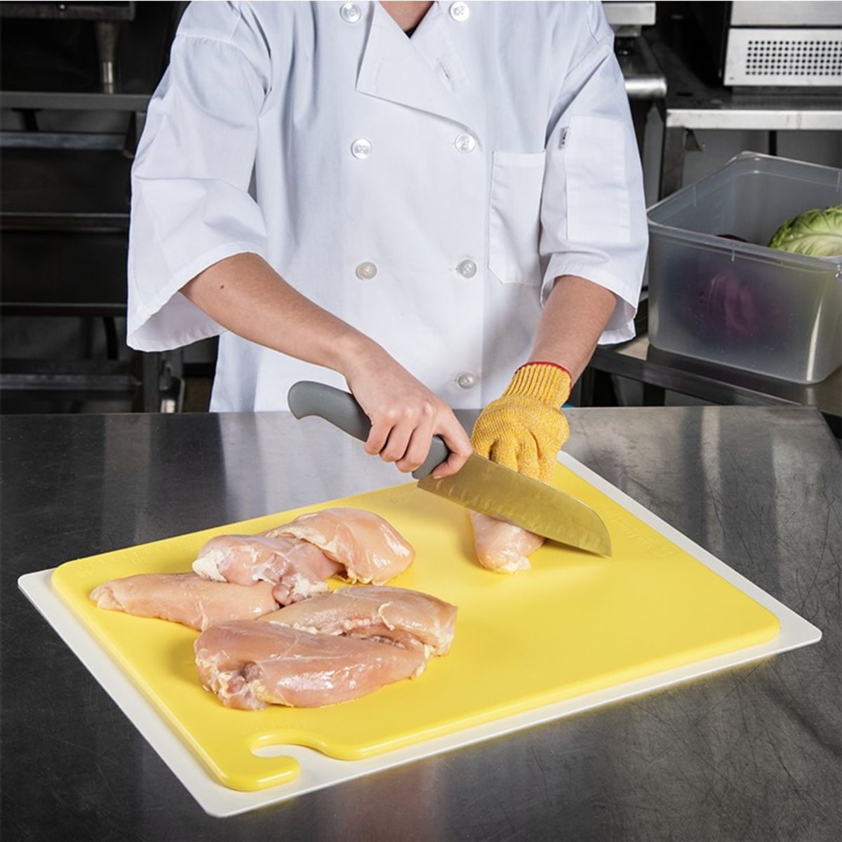 IMAHE - TABLA DE CORTE CON GANCHO AMARILLA 38 x 50 cm IMAHE