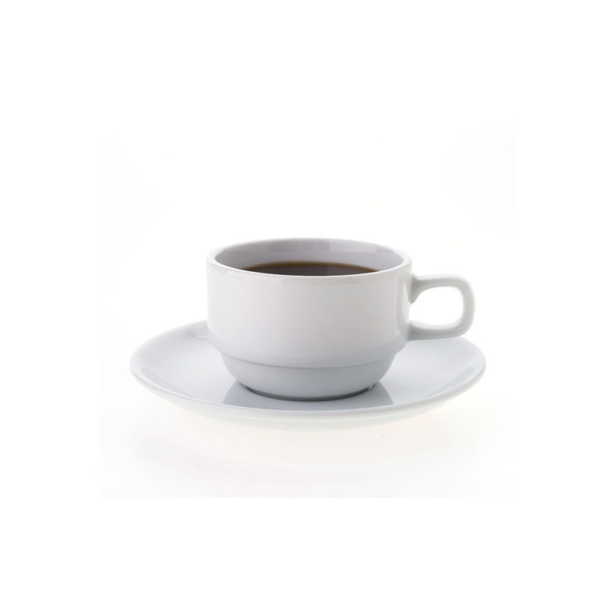 IMAHE - Set De 12 Taza Café 100cc Con Platillo Apilable. Línea Tower IMAHE