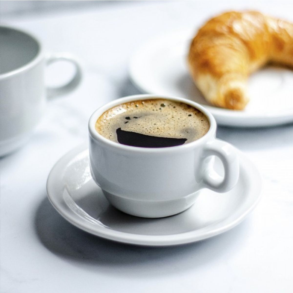 IMAHE - Set De 12 Taza Café 100cc Con Platillo Apilable. Línea Tower IMAHE