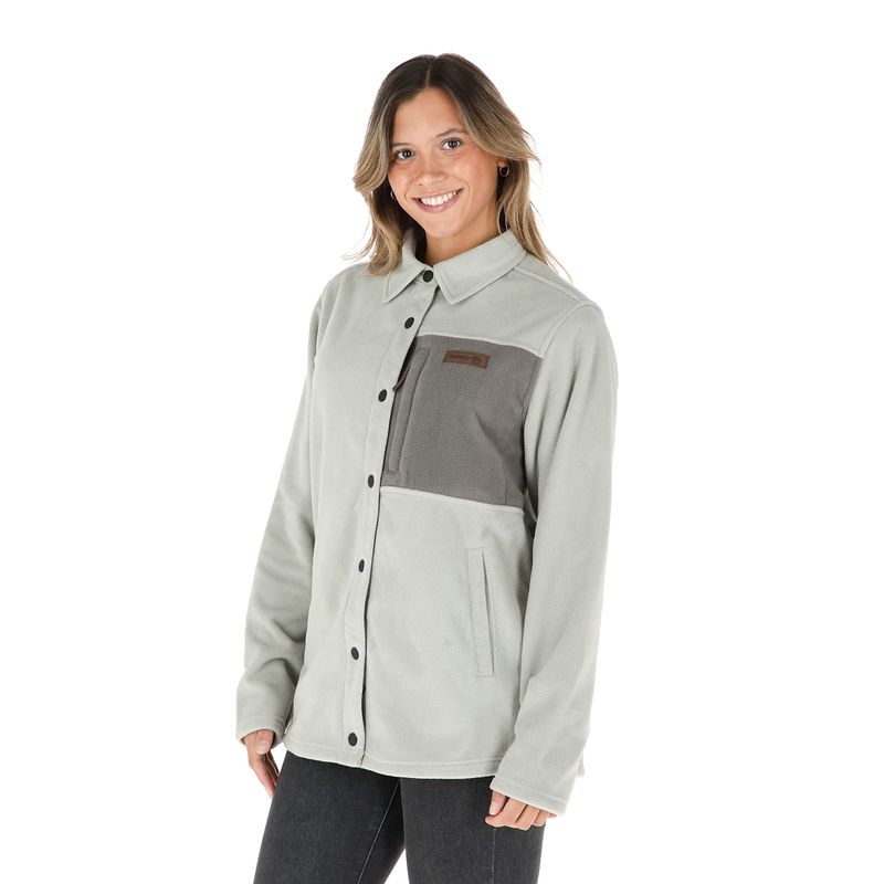 BUFFALO CHILE - Camisa Budi Gris Claro Mujer