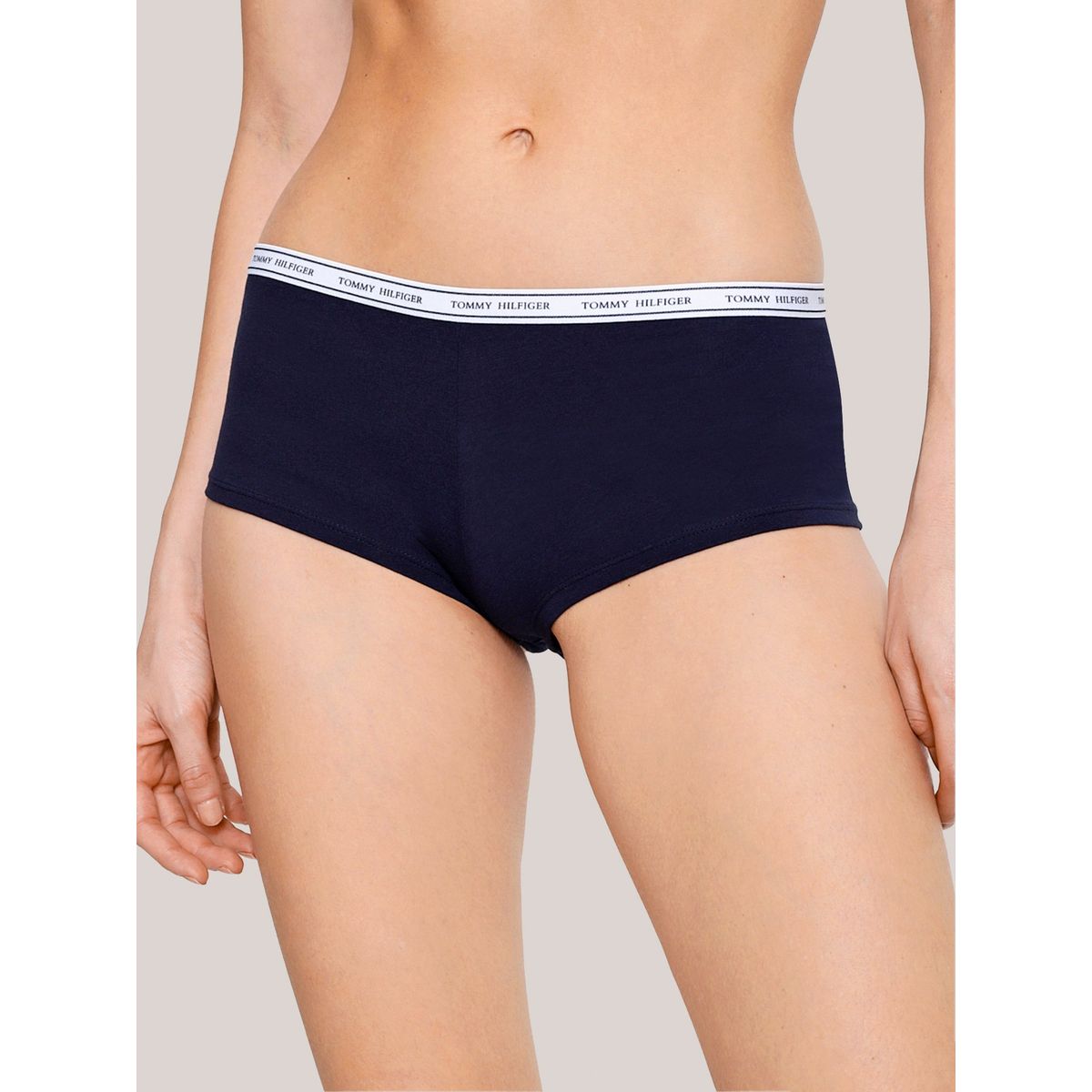 TOMMY HILFIGER - Calzón Boyshort Con Logo Azul Tommy Hilfiger