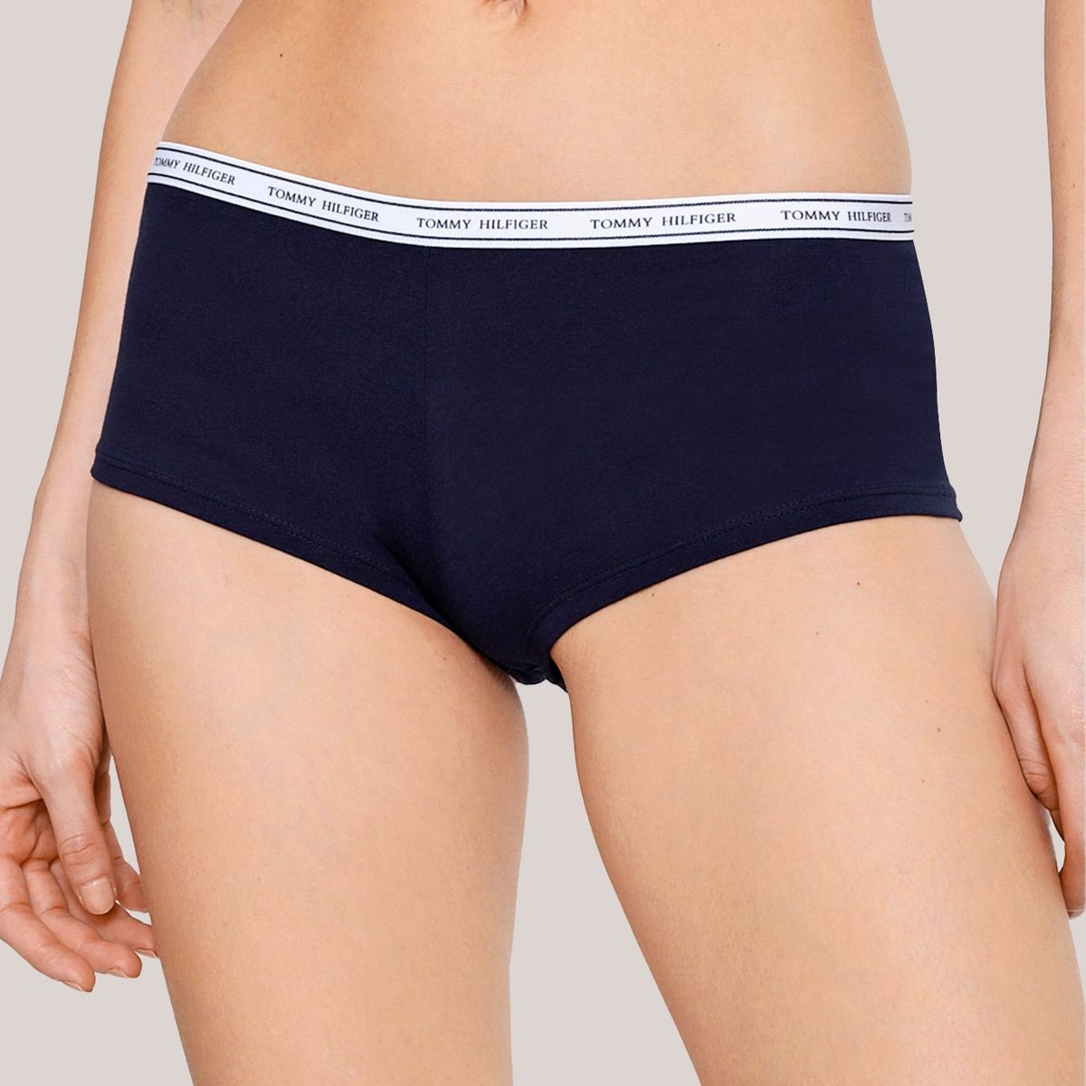 TOMMY HILFIGER - Calzón Boyshort Con Logo Azul Tommy Hilfiger