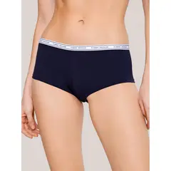 TOMMY HILFIGER - Calzón Boyshort Con Logo Azul